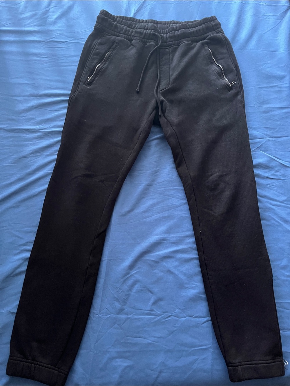 Cotton Citizen Black Jogger Pants with Zip Pockets